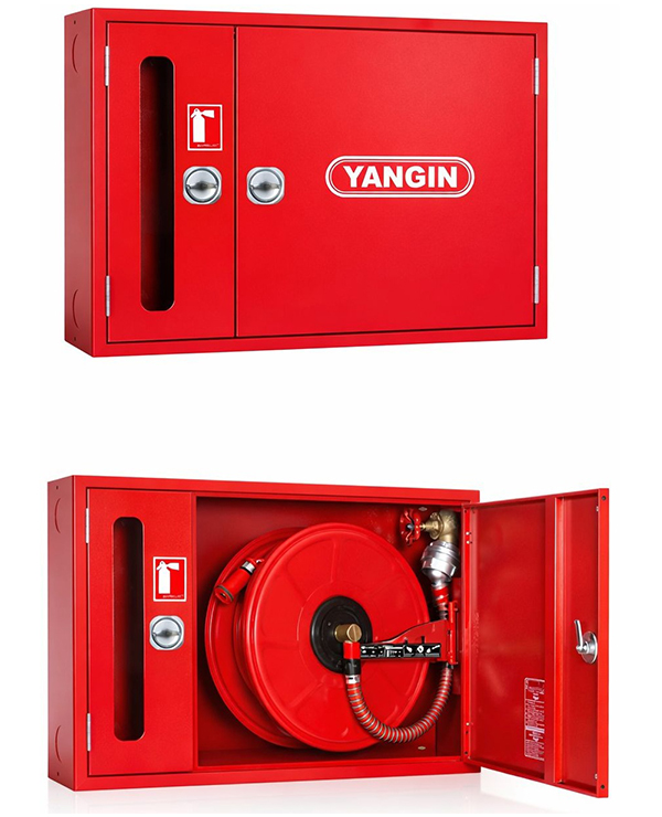 Tüplü Model Yangın Dolabı - Tüp Kısmı Camlı - Makara Kısmı Sac Kapaklı